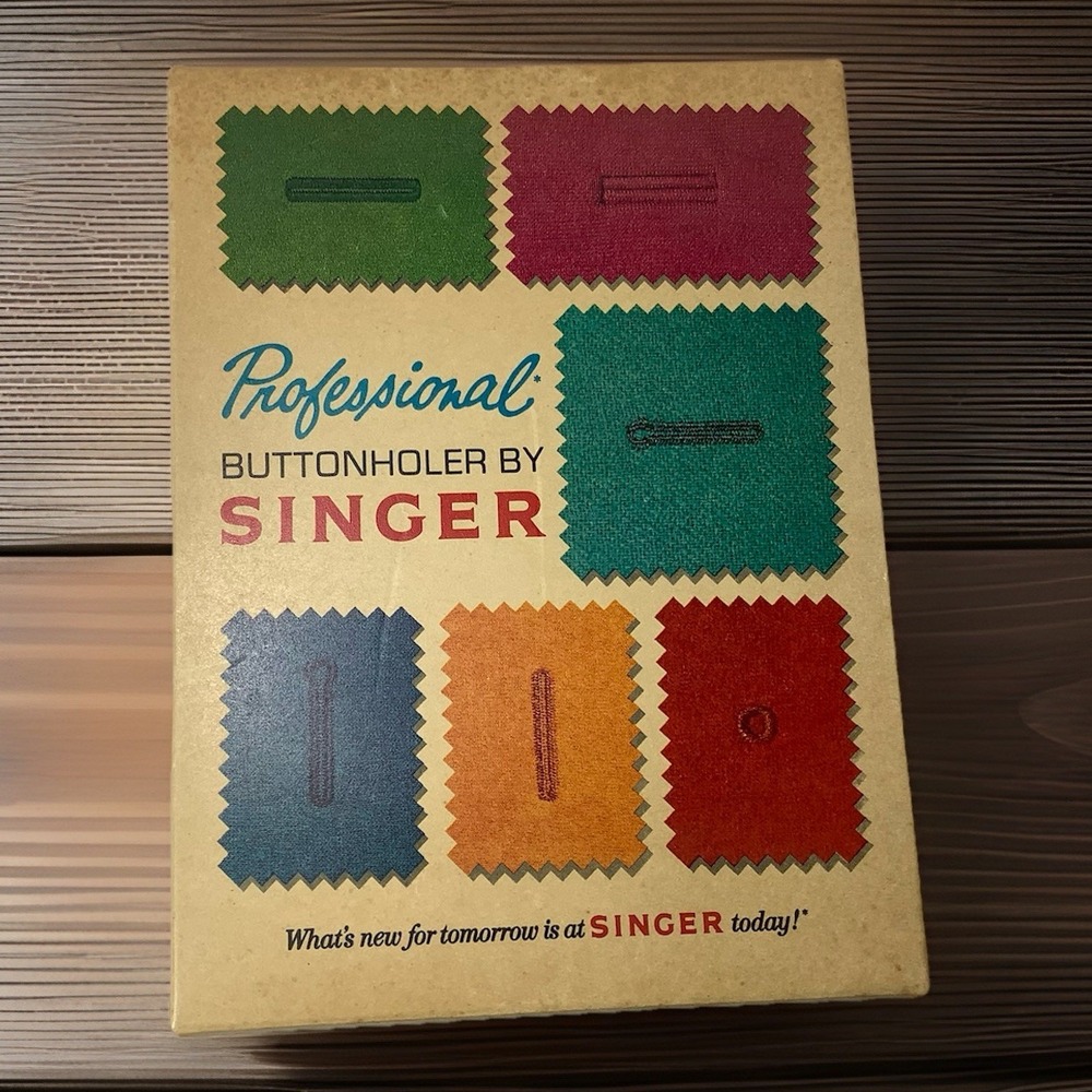 Vintage 1970's Professional Buttonholer by Singer Original Box‎ - 20 Templates